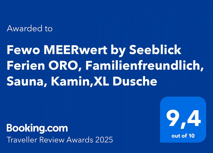 Fewo MEERwert by Seeblick Ferien ORO, Familienfreundlich, Sauna, Kamin,Dusche