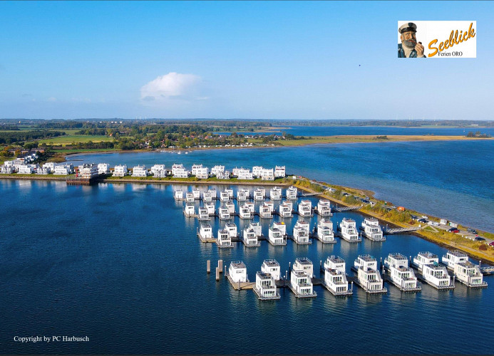 Schwimmendes Ferienhaus Antares One by Seeblick Ferien ORO, rundum Wasser