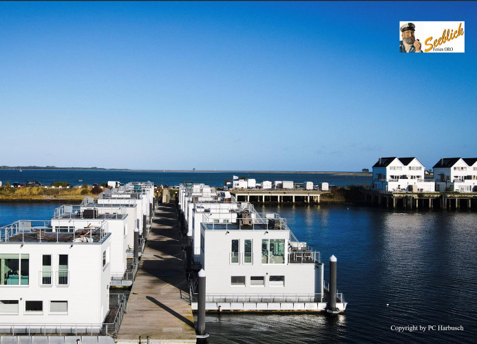 Schwimmendes Ferienhaus Antares One by Seeblick Ferien ORO, rundum Wasser